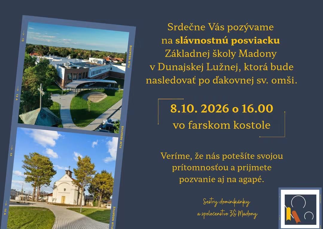 Slávnostná posviacka Základnej školy Madony
